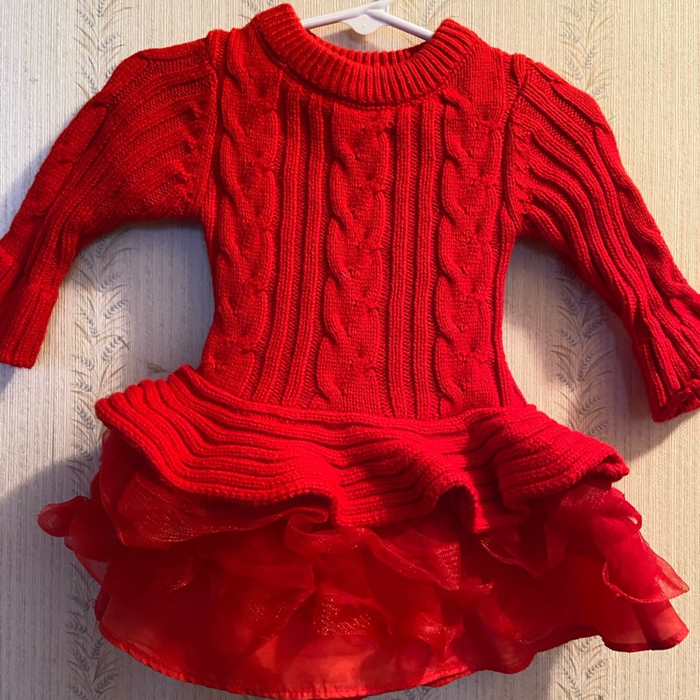 Bonnie baby 12 month, red dress